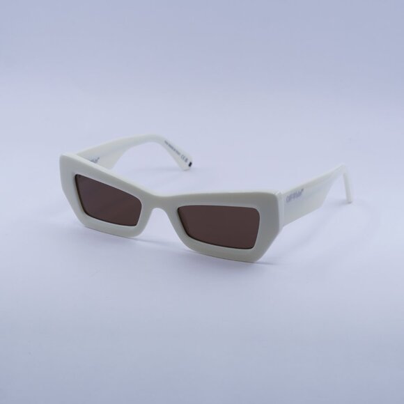 ?️New Off-White OERI137 AURORA 0164 Sunglasses - White Frame, Brown Lenses main image 4